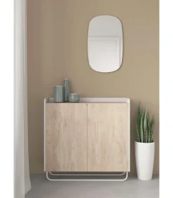Espejo de pared asimétrico modelo 724, Altura 65cm. Ancho 40cm. Fondo 2cm.