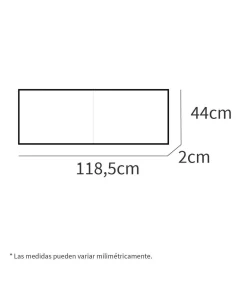 Espejo moderno para baño Neutro, 118.5cm(ancho) 44cm(altura) 2cm(fondo)