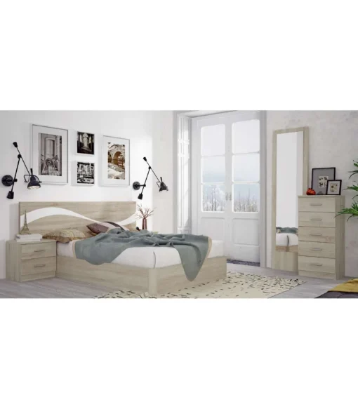 Espejo vestidor para dormitorio modelo Kansas acabado cambrian, 50cm(ancho) 194cm(alto) 1.6cm(fondo).