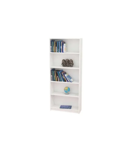 Estantería alta Neptuno con baldas en blanco. 180 cm(alto)75 cm(ancho)25 cm(fondo). .