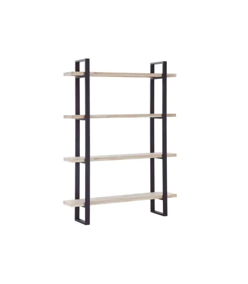 Estantería alta Steve acabado roble nordish- negro, 180 cm(alto) 120 cm(ancho)35 cm(fondo)