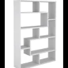 Estantería decorativa con baldas acabado en blanco soft. 169.2cm(alto) 120cm(ancho)30cm(fondo). .