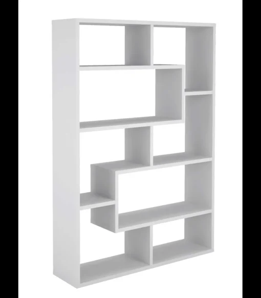 Estantería decorativa con baldas acabado en blanco soft. 169.2cm(alto) 120cm(ancho)30cm(fondo). .