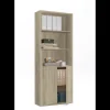 Estantería-1 dos puertas acabado roble cambrian, 196.5 cm(alto)75.5 cm(ancho)33 cm(fondo)..