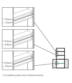 Estantería-1 dos puertas acabado roble cambrian, 196.5 cm(alto)75.5 cm(ancho)33 cm(fondo)..