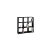 Estantería mediana kubox 3x3 acabado negro, 111 cm(alto)111 cm(ancho)29 cm(fondo)