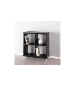 Estantería pequeña kubox 2x2 acabado negro, 83 cm(alto)76 cm(ancho)29 cm(fondo)
