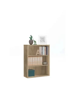 Estantería-4 tres estantes acabado roble gold, 99.5 cm(alto) 75.5 cm(ancho) 33 cm(fondo)..