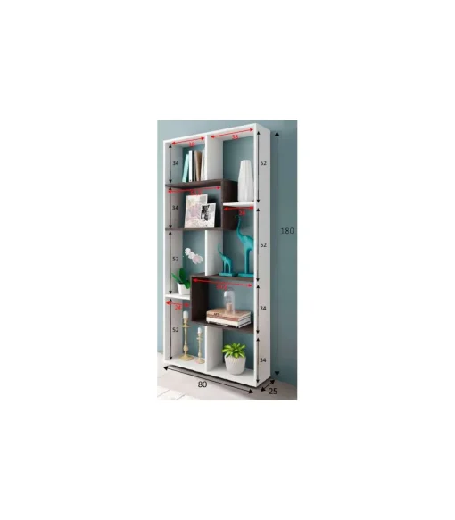 Estanteria para oficina o recibidores Doria. 180 cm(alto)80 cm(ancho)25 cm(fondo) .