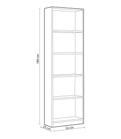 Estanteria seis baldas Children en blanco artik 180 cm(alto)52 cm(ancho)25 cm(fondo). .