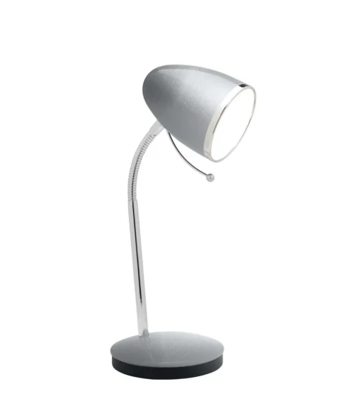 Flexo Peonia acabado plata 28 cm(alto)13.5 cm(ancho)13.5 cm(largo