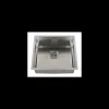 Fregadero de un seno en inox Kenia, 21,5 cm(alto) 44 cm(ancho) 44 cm(largo)