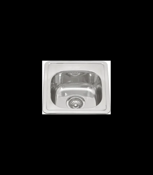 Fregadero de un seno sin orificio en inox Turquía 16 cm(alto)38 cm(ancho)38 cm(largo)
