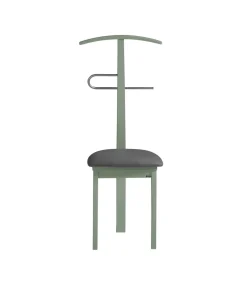 Galán 364 con asiento herrajes cromado satinado lacado en verde, 108 cm(alto)46 cm(ancho)44 cm(largo)