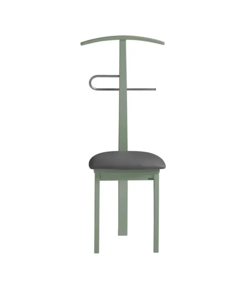 Galán 364 con asiento herrajes cromado satinado lacado en verde, 108 cm(alto)46 cm(ancho)44 cm(largo)