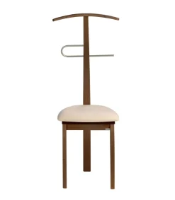Galán 364 con asiento herrajes cromado satinado lacado en nogal, 108 cm(alto)46 cm(ancho)44 cm(largo)