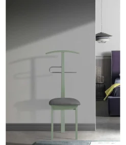 Galán 364 con asiento herrajes cromado satinado lacado en verde, 108 cm(alto)46 cm(ancho)44 cm(largo)