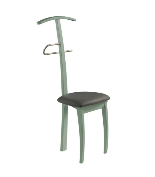 Galán 364 con asiento herrajes cromado satinado lacado en verde, 108 cm(alto)46 cm(ancho)44 cm(largo)