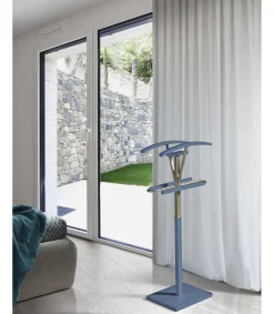 Galán 356 herraje cromo satinado lacado en color azul, 110 cm(alto)47 cm(ancho)34 cm(largo)