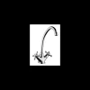 Grifo Monobloc Fregadero Atenas Curvo Cromo, 29cm(alto) 15.4cm(largo).