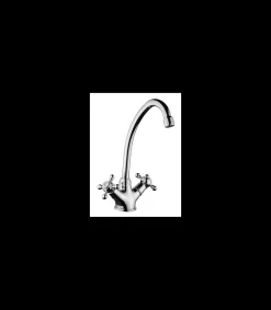 Grifo Monobloc Fregadero Atenas Curvo Cromo, 29cm(alto) 15.4cm(largo).