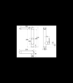 Grifo monomando Alemania en cromo 31 cm(alto)18 cm(largo)