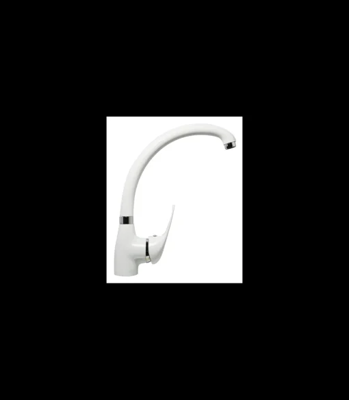 Grifo monomando Colombia en color blanco brillo, 29,5 cm(alto) 18,3 cm(alto)