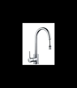 Grifo Monomando Fregadero Extraible Curvo Gala cromo. 38.2cm(alto) 17.3cm(largo).