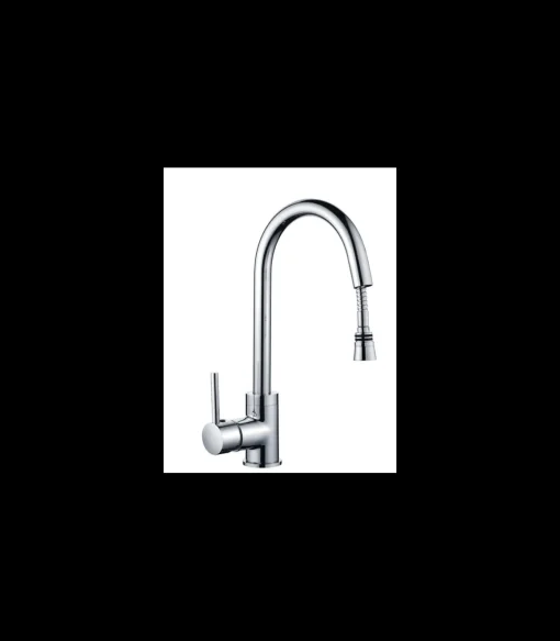 Grifo Monomando Fregadero Extraible Curvo Gala cromo. 38.2cm(alto) 17.3cm(largo).