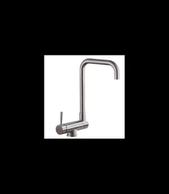 Grifo Monomando Fregadero Abatible Inox Satinado, 34cm(alto) 20.1cm(largo).