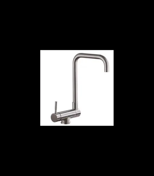 Grifo Monomando Fregadero Abatible Inox Satinado, 34cm(alto) 20.1cm(largo).