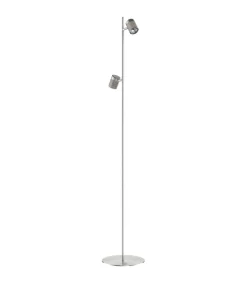 Lámpara de pie Bolzano acabado niquel satinado 150 cm(alto) 20 cm(ancho) 20 cm (fondo)