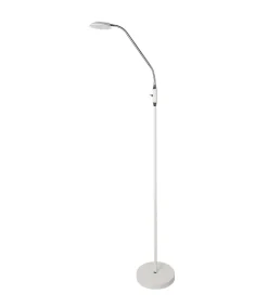 Lámpara de pie led modelo Denis acabado blanco 165 cm(alto) 23 cm(ancho) 43 cm(fondo