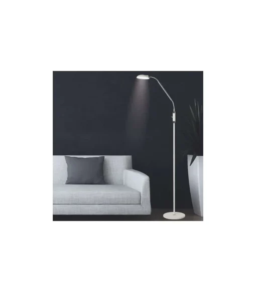 Lámpara de pie led modelo Denis acabado blanco 165 cm(alto) 23 cm(ancho) 43 cm(fondo