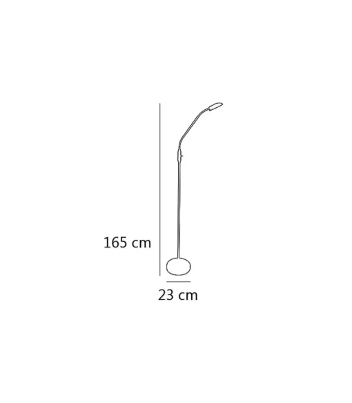 Lámpara de pie led modelo Denis acabado blanco 165 cm(alto) 23 cm(ancho) 43 cm(fondo