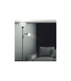 Lámpara de pie negro modelo Milo 2 luces 180 cm(alto) 50 cm(ancho)25 cm(fondo