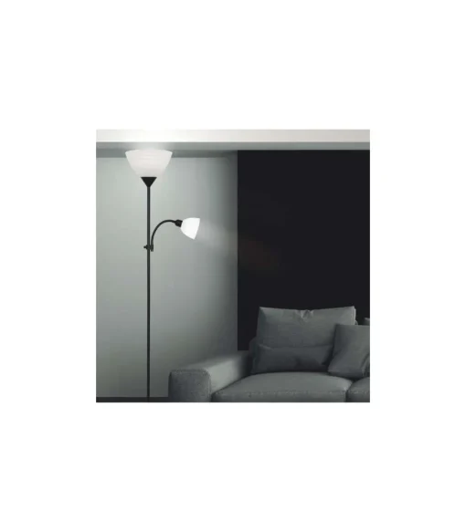 Lámpara de pie negro modelo Milo 2 luces 180 cm(alto) 50 cm(ancho)25 cm(fondo
