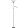Lámpara de pie plata modelo Milo 2 luces 180 cm(alto) 50 cm(ancho)25 cm(fondo