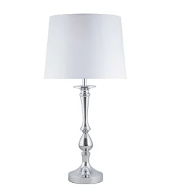 Lámpara de sobremesa rinconera modelo Tudor acabado cromo 70cm(alto) 36cm(ancho).