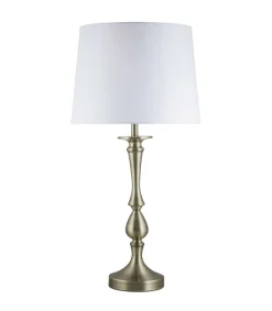 Lámpara de sobremesa rinconera modelo Tudor acabado cuero 70cm(alto) 36cm(ancho).