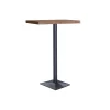 Mesa Alta Bar Moss acabado roble oscuro/negro, 110cm(alto) 70cm(ancho) 70cm(largo)