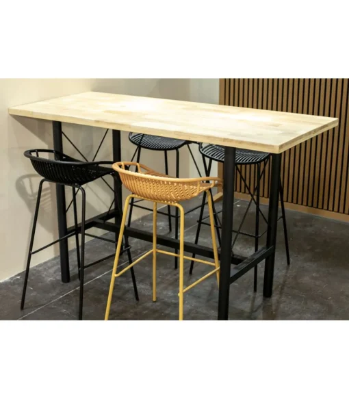 Mesa Alta Bar Tams acabado roble nordish, 100cm(alto) 160cm(ancho) 70m(largo)