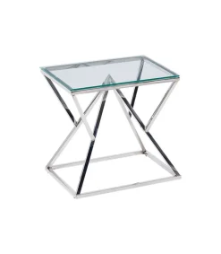 Mesa auxiliar Keops acabado acero 60 cm (alto) 60 cm (ancho) 50 cm (fondo)