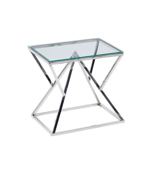 Mesa auxiliar Keops acabado acero 60 cm (alto) 60 cm (ancho) 50 cm (fondo)