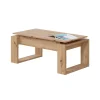 Mesa centro Caspe elevable acabado roble nordish. Medidas: 105 cm (Ancho) x 55 cm (Fondo) x 45 cm (Alto)