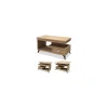 Mesa centro convertible en mesa de comedor acabado salermo, 64cm(alto) 113cm(ancho) 58/116cm(largo)