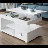 Mesa centro elevable acabado blanco, 51 cm(alto) 110 cm(ancho) 55 cm(largo)