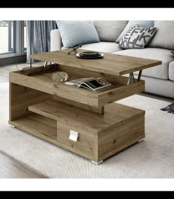 Mesa centro elevable acabado salermo, 51cm(alto) 111cm(ancho) 56cm(largo)