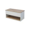 Mesa centro elevable acabado blanco/artisan, 50cm(alto) 108cm(ancho) 50cm(largo)
