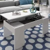 Mesa centro elevable Andujar Color Blanco Artik. 100 cm (Ancho) x 50 cm (Fondo) x 45-56 cm (Alto)